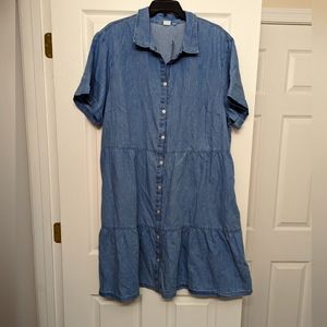 Chambray Shirt Dress- NWT